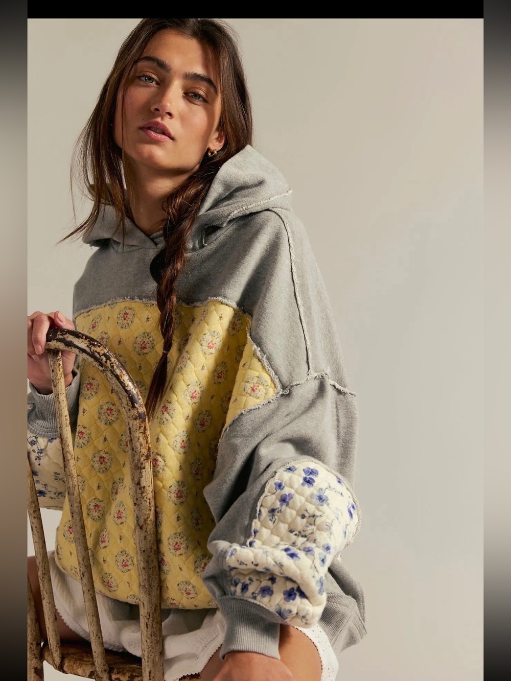 Free People Get Ditsy Hoodie • Small or Large • NWT $198